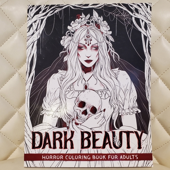 Dark Beauty Gothic Adult Coloring Book Horror Coloring Pages NWT - Picture 1 of 3